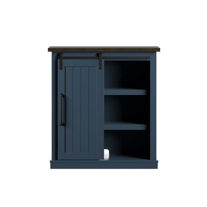 Accent Cabinet with Sliding Barn Door and Adjustable Shelving