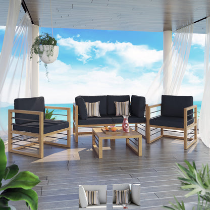 TK Classics 5 Piece Aluminum Outdoor Conversation Set