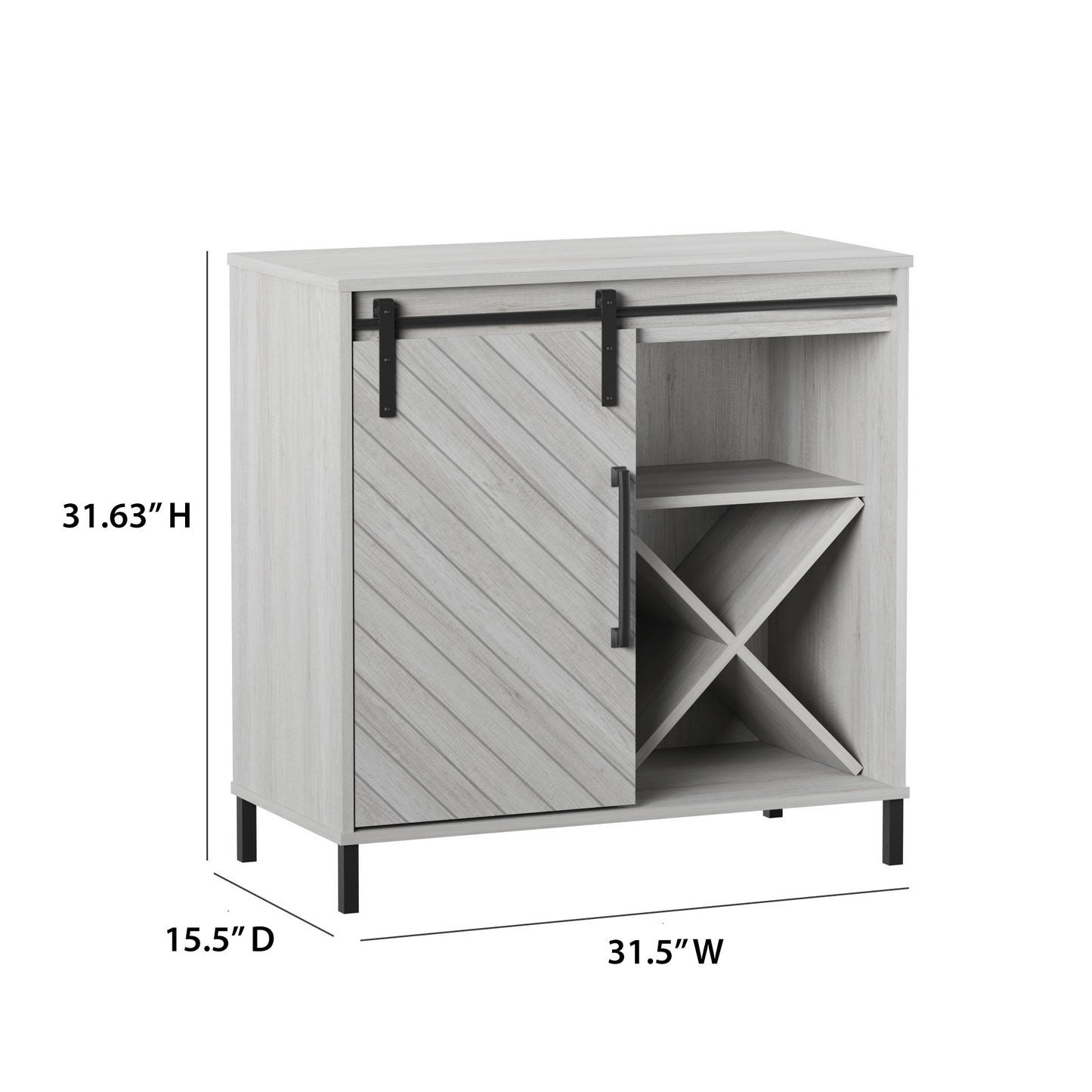 Accent Cabinet with Sliding Door and Wine Storage