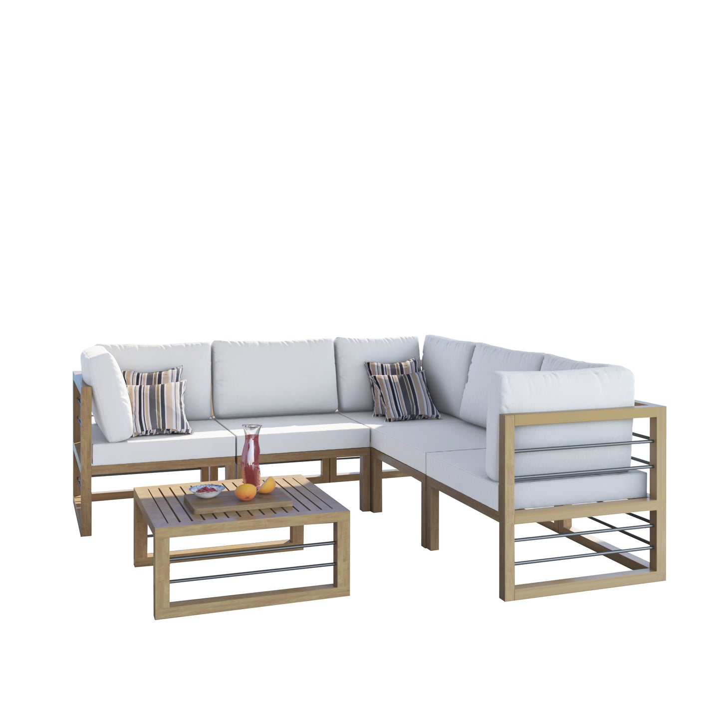 TK Classics 6 Piece Aluminum Outdoor Conversation Set