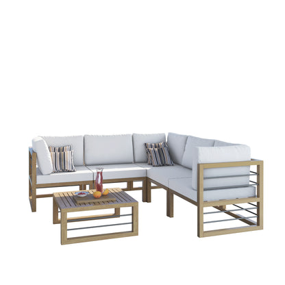 TK Classics 6 Piece Aluminum Outdoor Conversation Set