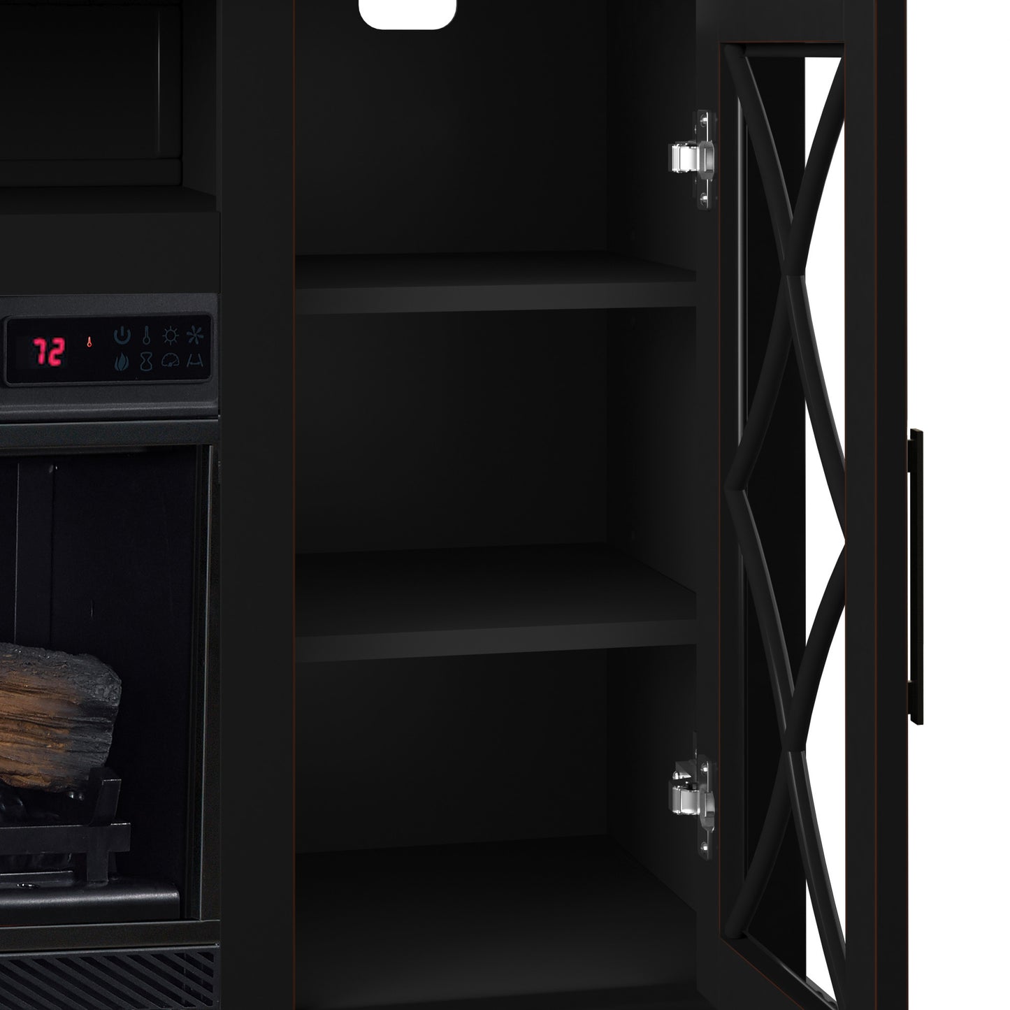 Tresanti® Millbrae TV Console with ClassicFlame® CoolGlow™ 2-in-1 electric fireplace and fan