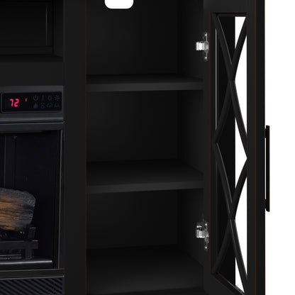Tresanti® Millbrae TV Console with ClassicFlame® CoolGlow™ 2-in-1 electric fireplace and fan