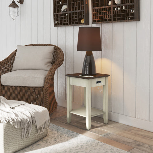 Side Table with USB Charging Ports