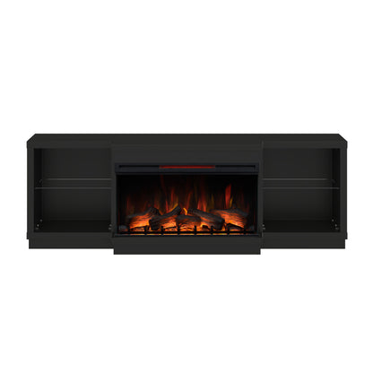 Cynthia 82" Electric Fireplace TV Stand with LED Accent Lighting