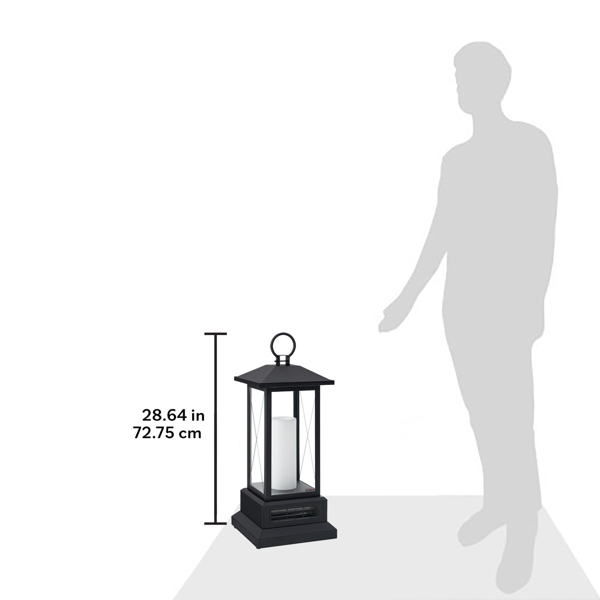 duraflame® 28" Electric Lantern Heater with Remote, Black