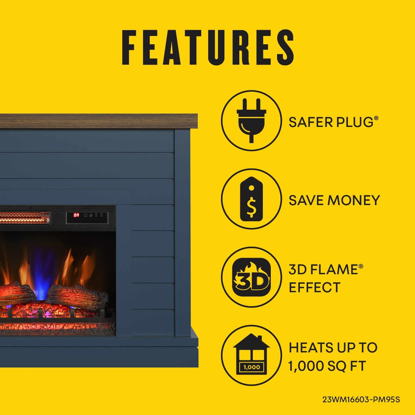 duraflame® Shiplap Wall Mantel Electric Fireplace