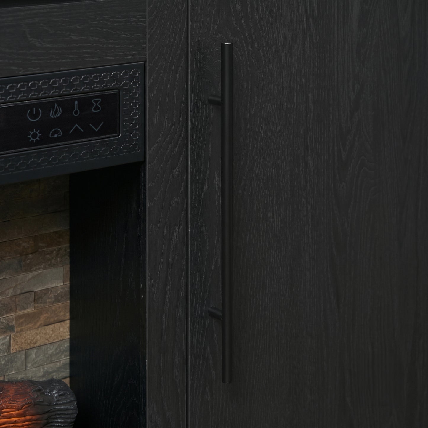 Chantelle 70” Modern Curved TV Stand with duraflame® Smart Electric Fireplace, Alexa Voice & App Control