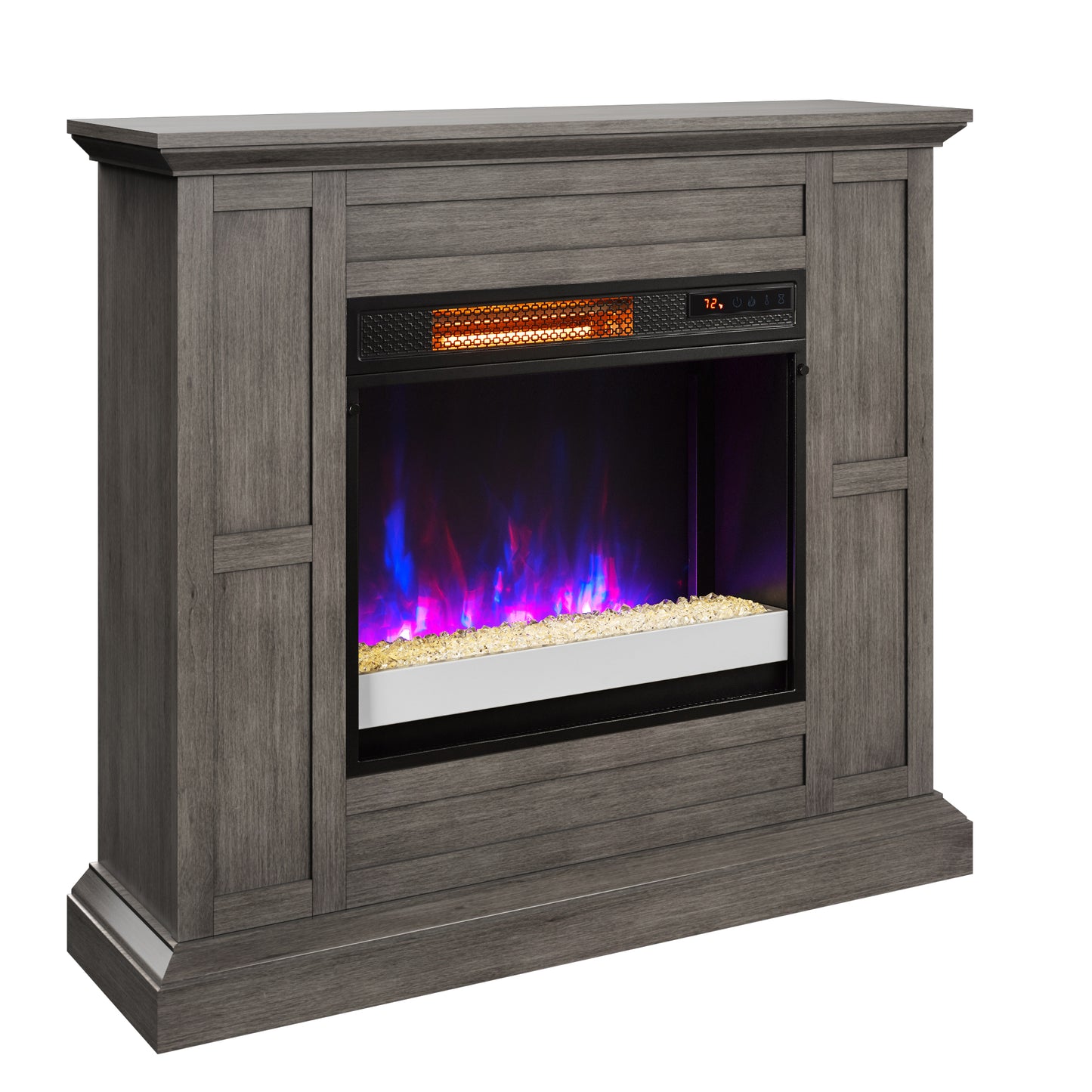 duraflame® Wall Mantel Electric Fireplace, Weathered Gray