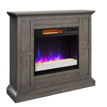 duraflame® Wall Mantel Electric Fireplace, Weathered Gray