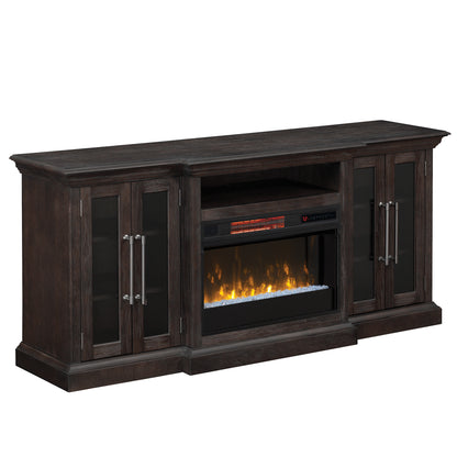 Grand TV Stand for TVs up to 80", Espresso Pine (Electric Fireplace Insert sold separately)