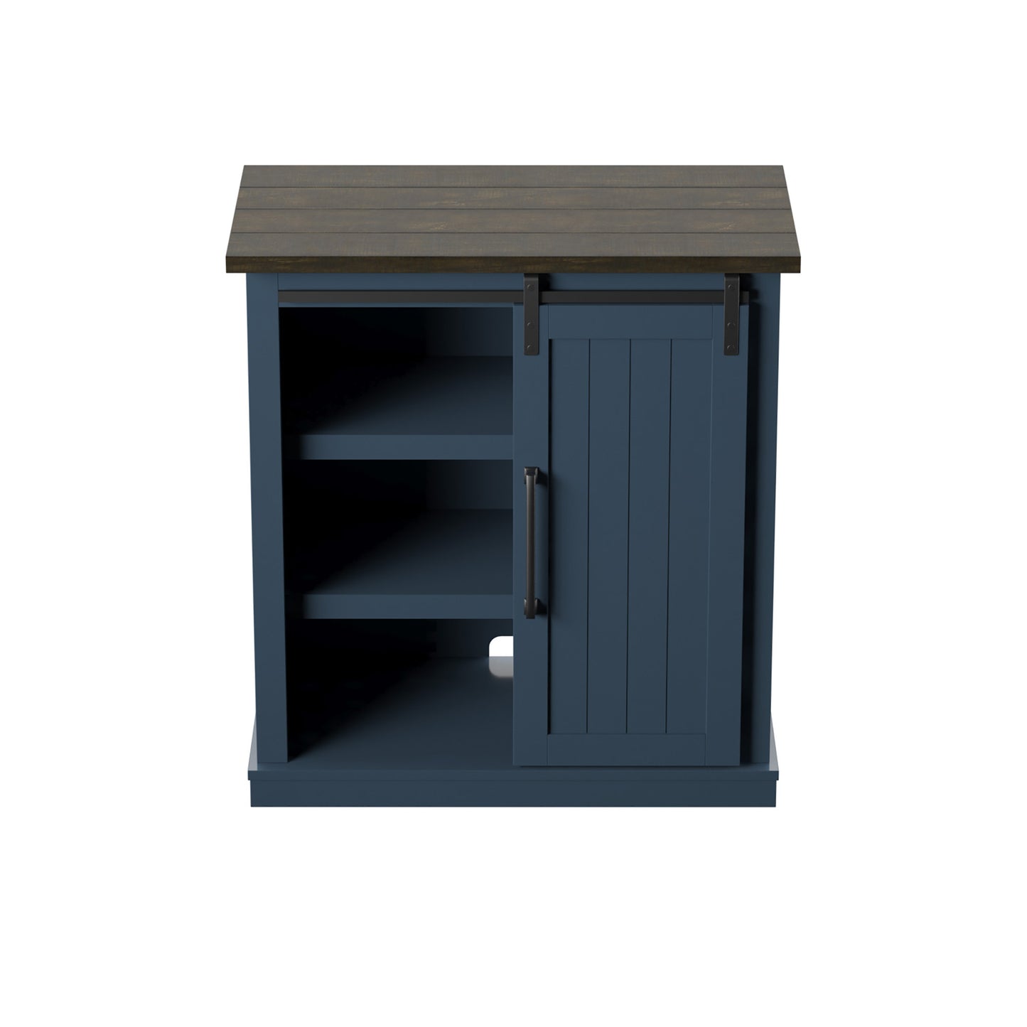 Accent Cabinet with Sliding Barn Door and Adjustable Shelving