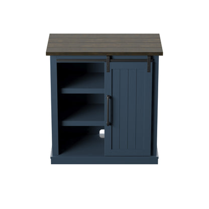 Accent Cabinet with Sliding Barn Door and Adjustable Shelving