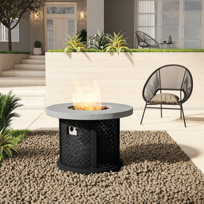 TK Classics Round Fire Pit Table