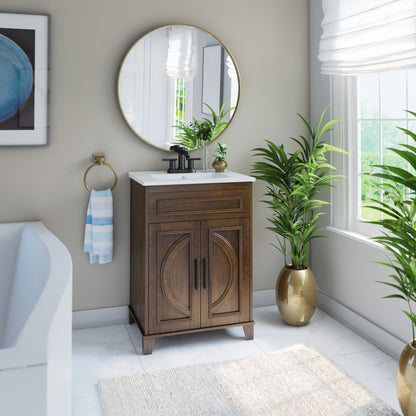 Renton 24" Single Bathroom Vanity with Decorative Mullions