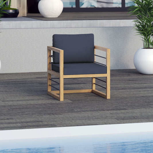 TK Classics Aluminum Outdoor Club Chair with Cushions