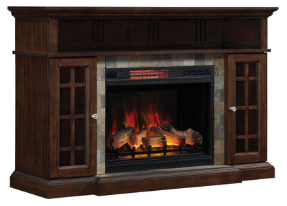 Lakeland TV Stand for TVs up to 65", Roasted Cherry (Electric Fireplace Insert sold separately)
