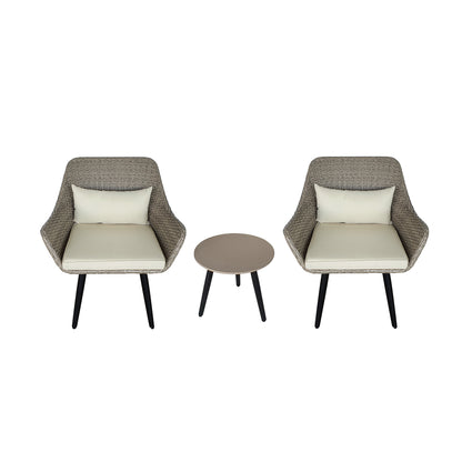 TK Classics Outdoor 3 Piece Conversation Set with Cushions