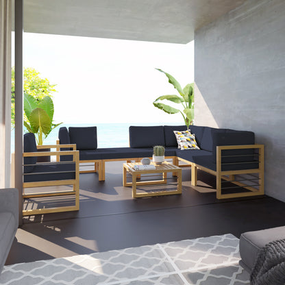 TK Classics 8 Piece Aluminum Outdoor Conversation Set