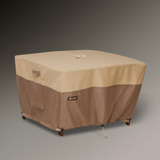 Classic Accessories Veranda's Best Waterproof Square Patio Table Cover with Umbrella Hole, 40 x 40 x 24 Inch