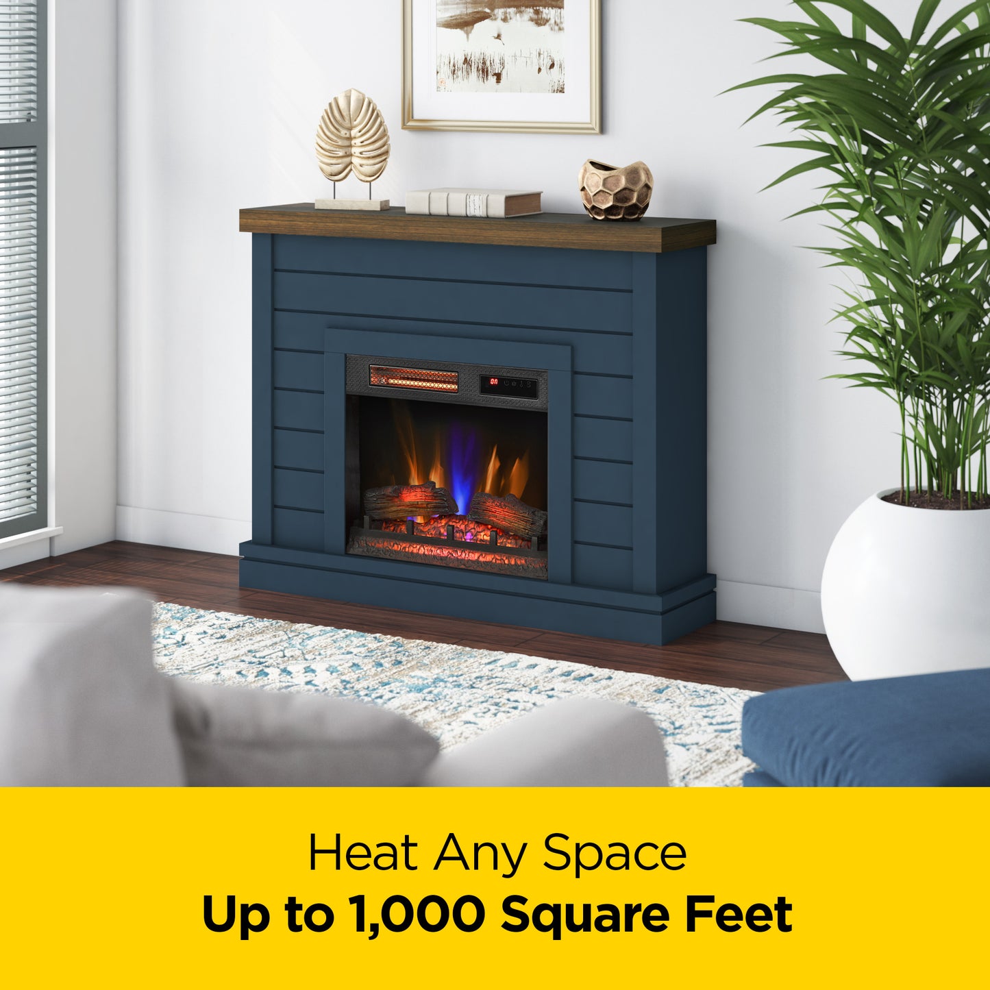 duraflame® Shiplap Wall Mantel Electric Fireplace