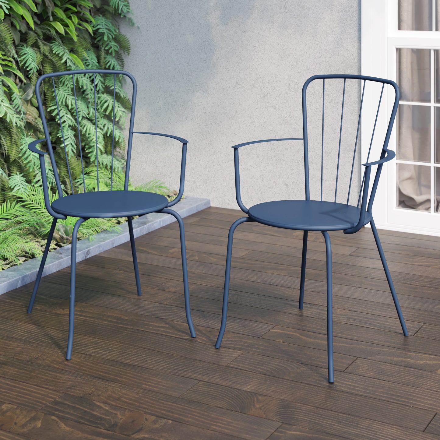 TK Classics Outdoor Dining Chairs, Set of 2