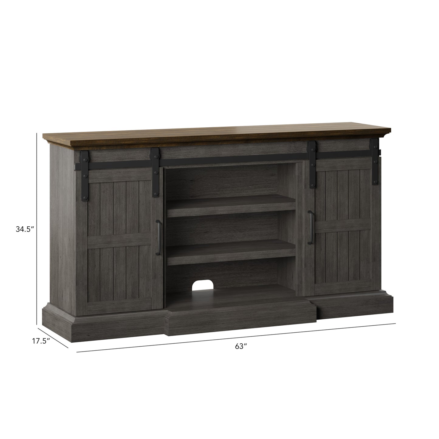 Sliding Barn Door TV Stand for TVs up to 70”