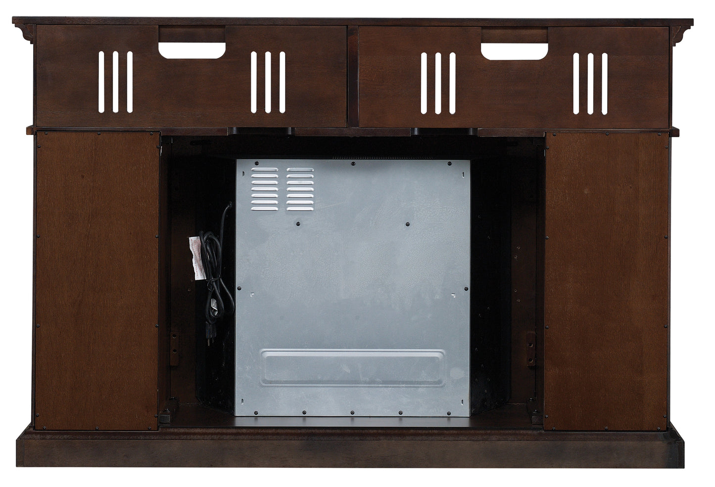 Lakeland TV Stand for TVs up to 65", Roasted Cherry (Electric Fireplace Insert sold separately)