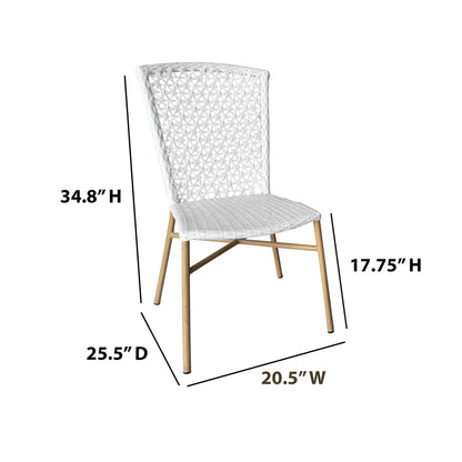 Set of 2 Outdoor Dining Chairs