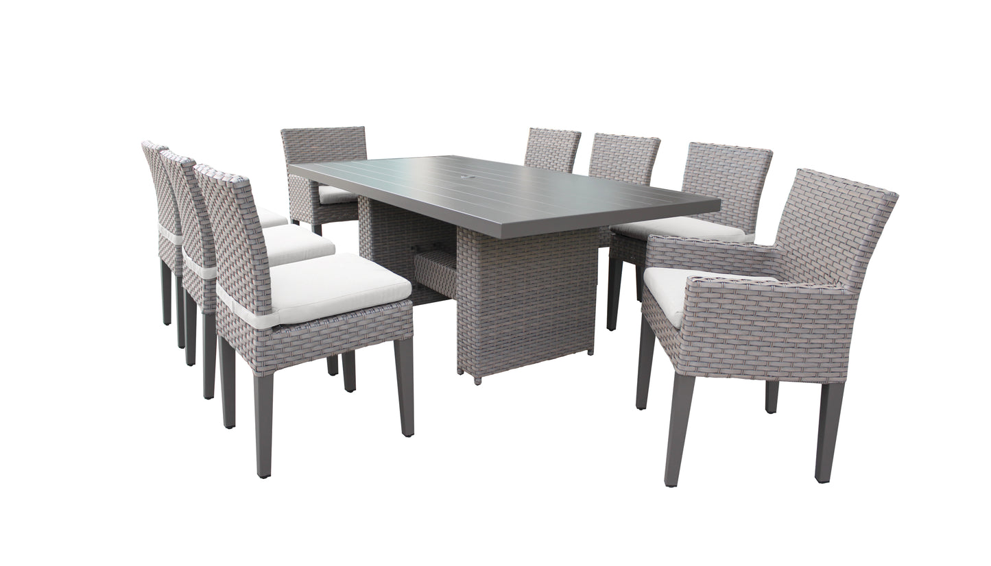 Monterey 9-Piece Wicker Outdoor Dining Set