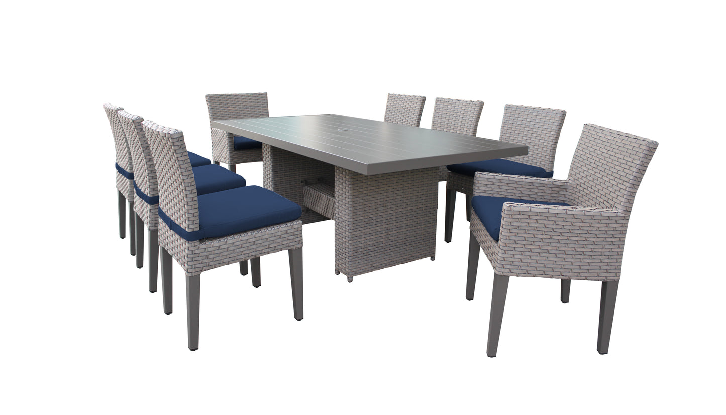 Monterey 9-Piece Wicker Outdoor Dining Set