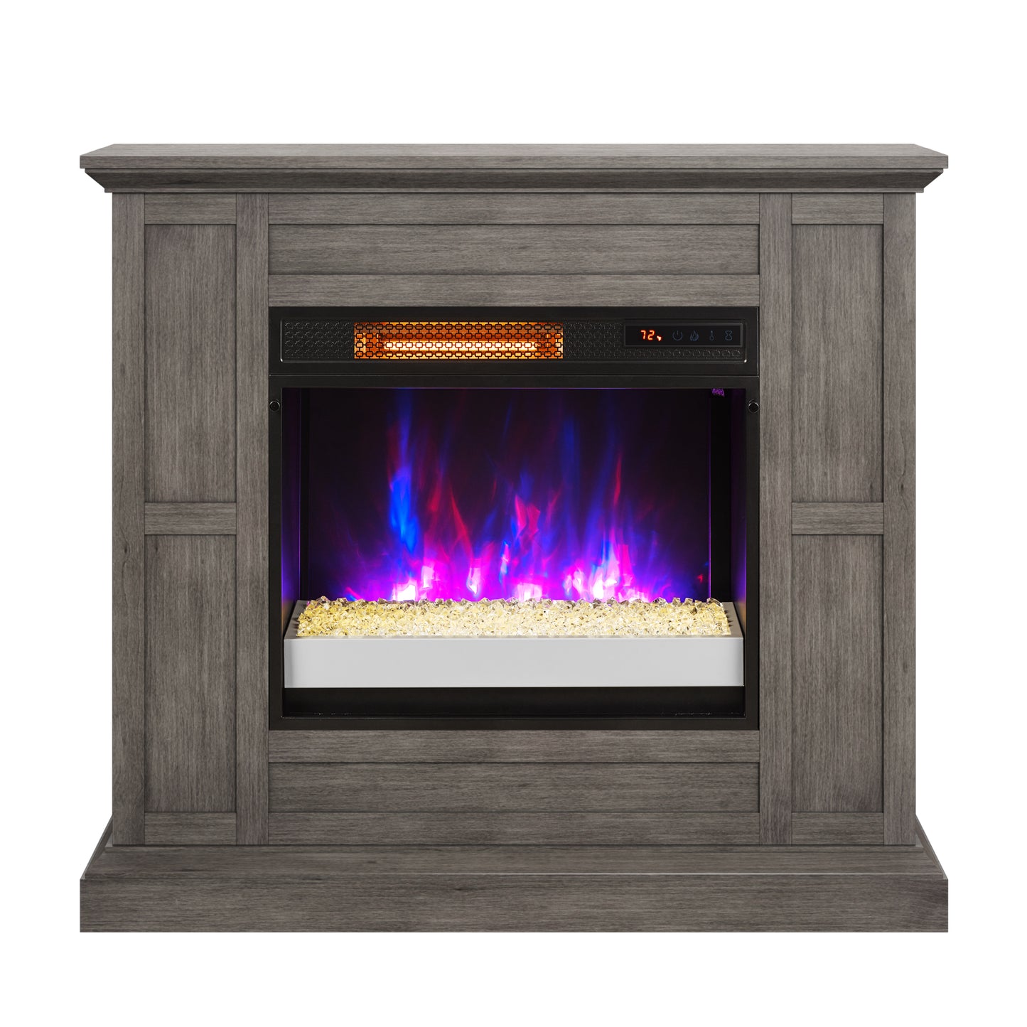 duraflame® Wall Mantel Electric Fireplace, Weathered Gray