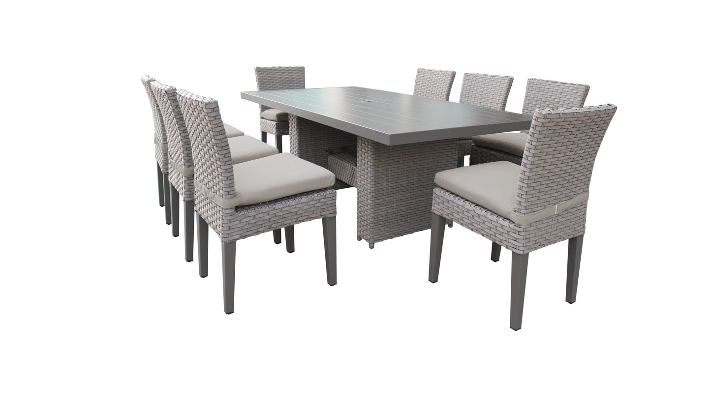 Florence 9-Piece Outdoor Dining Set with Cushions