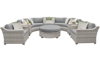 Fairmont 8-Piece Outdoor Wicker Patio Furniture Set with Aruba Cushions