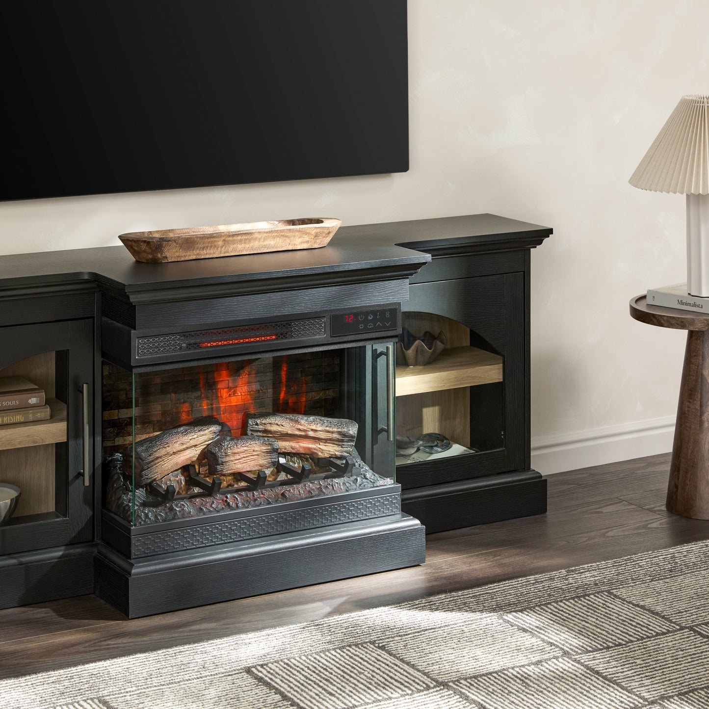 duraflame® 60" Smart Electric Fireplace TV Stand, Alexa Voice & App Control