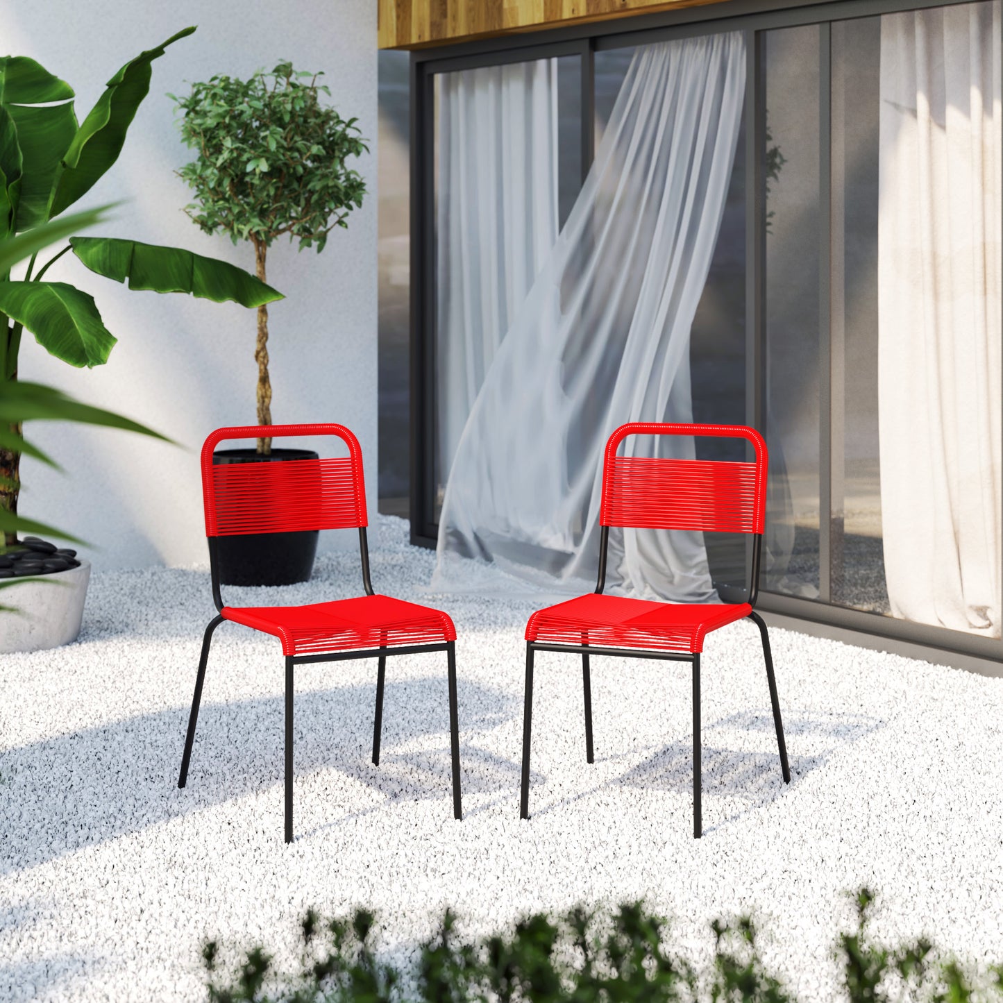 TK Classics Outdoor Dining Chairs, Set of 2