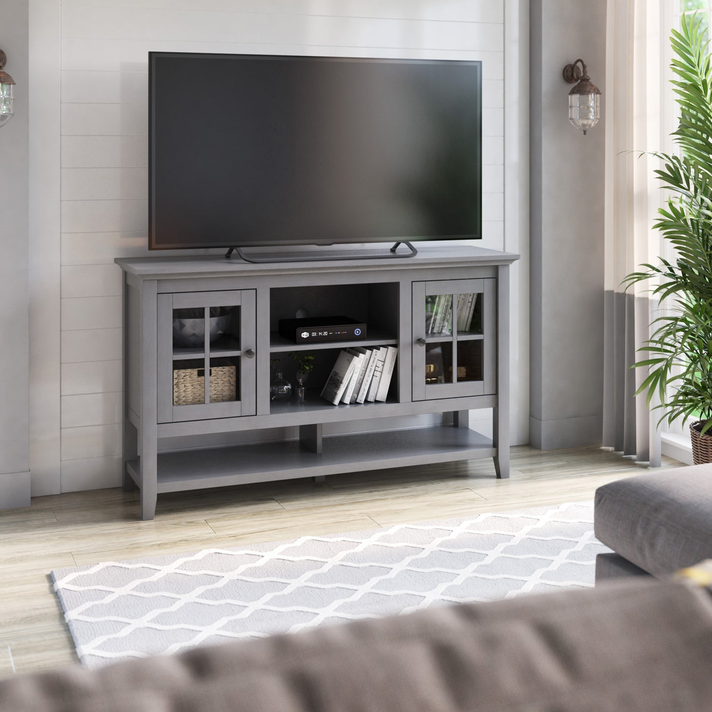 TV Stand for TVs up to 60” with Open Lower Storage