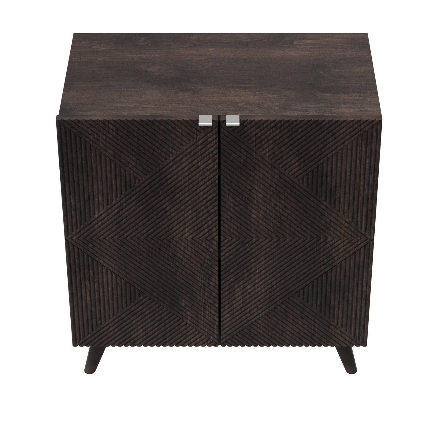 Accent Cabinet with Geometric Pattern Doors