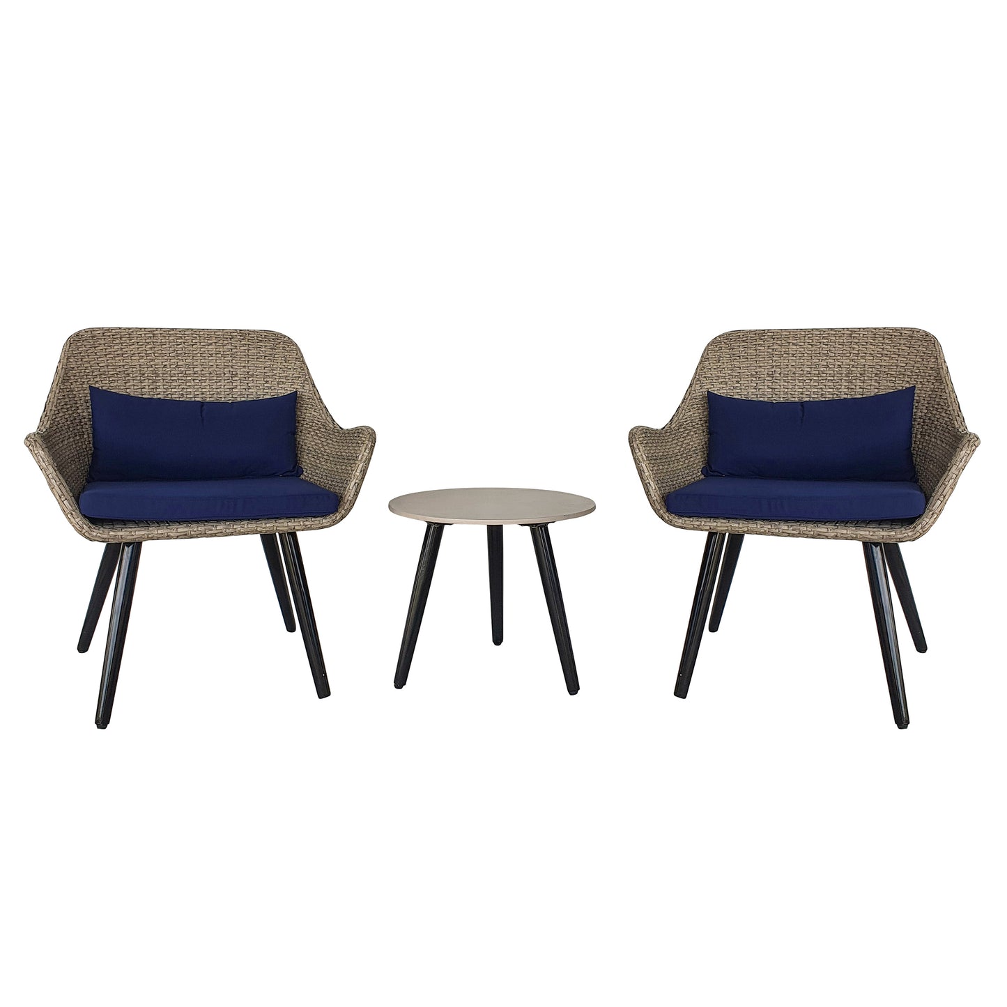 TK Classics Outdoor 3 Piece Conversation Set with Cushions