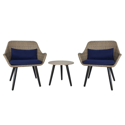 TK Classics Outdoor 3 Piece Conversation Set with Cushions