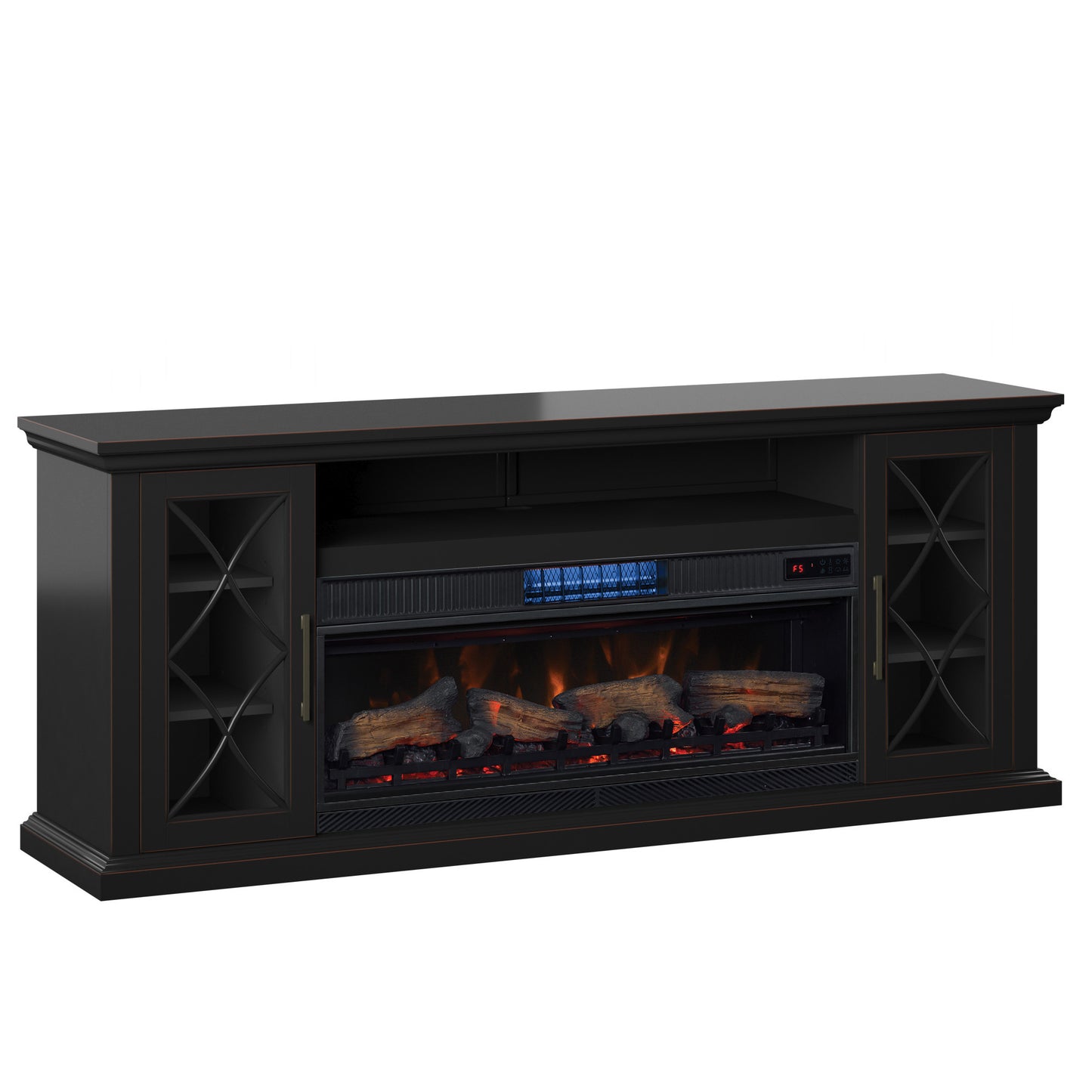 Tresanti® Millbrae TV Console with ClassicFlame® CoolGlow™ 2-in-1 electric fireplace and fan