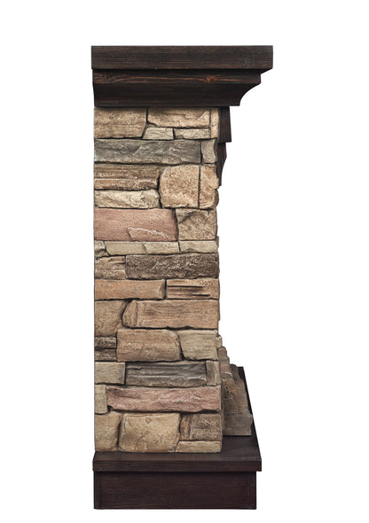 Eugene Wall Electric Fireplace Mantel, Aged Coffee (Electric Fireplace sold separately)