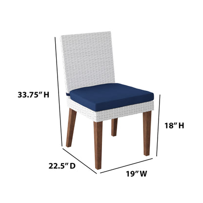 TK Classics Outdoor Dining Chairs with Cushions, Set of 2