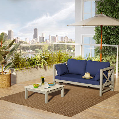 TK Classics 2 Piece Outdoor Conversation Set with Cushions