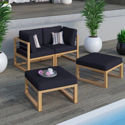 TK Classics 4 Piece Aluminum Outdoor Sectional Sunbed