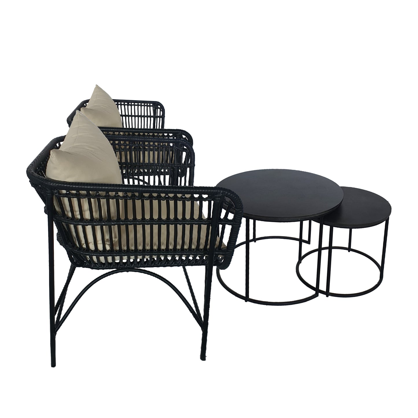 TK Classics 3 Piece Outdoor Conversation Set with Cushions