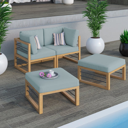TK Classics 4 Piece Aluminum Outdoor Sectional Sunbed