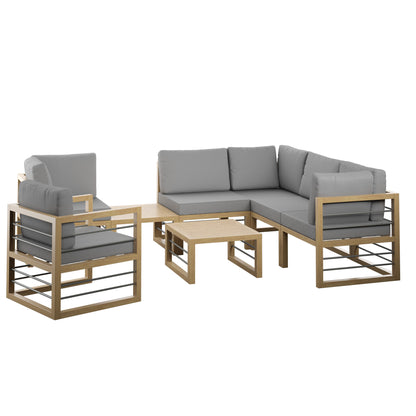 TK Classics 8 Piece Aluminum Outdoor Conversation Set