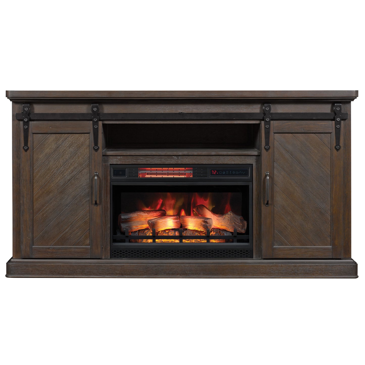 Southgate TV Stand with ClassicFlame® Electric Fireplace, Antique Coffee