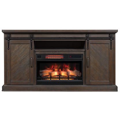 Southgate TV Stand with ClassicFlame® Electric Fireplace, Antique Coffee
